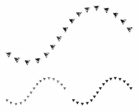 Dotted function line Composition Icon of Raggy Parts Illustrazione stock