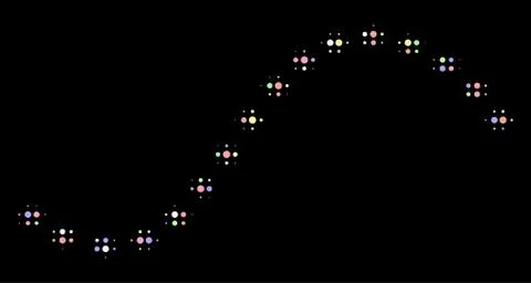 Dotted Function Line Halftone Collage of Dots Stock Illustration