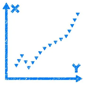 Dotted Function Plot Grunge Icon Stock Illustration