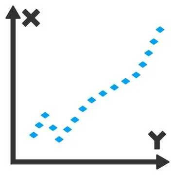 Dotted Function Plot Vector Toolbar Icon Stock Illustration