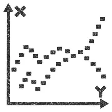 Dotted Functions Plot Grainy Texture Icon Ilustración de archivo