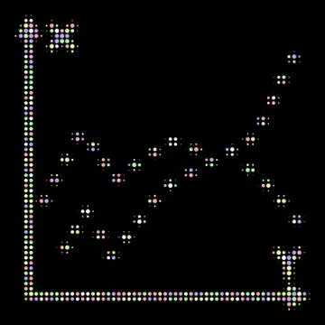 Dotted Functions Plot Halftone Composition of Dots Illustrazione stock