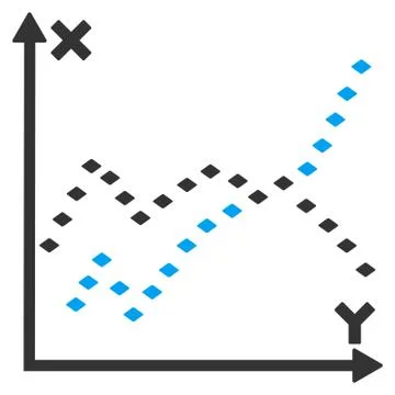 Dotted Functions Plot Vector Toolbar Icon Ilustración de archivo