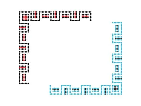 Dotted Geometric Frame Border Ornament Stock Illustration