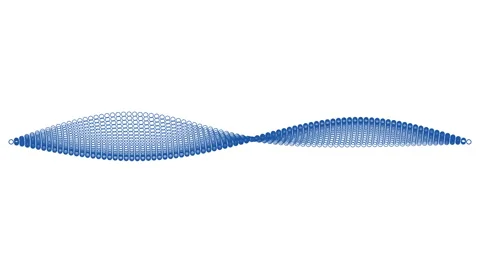 Dotted geometric shape wave path Motion illustration Stock Footage 336287499