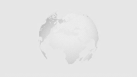Dotted Globe on Alpha Channel	 動画素材 153488706