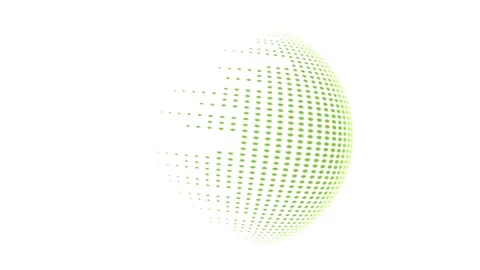 Dotted globe logo rotating earth symbol icon planet Stock Footage 86901705