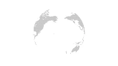 Dotted Globe on white background	 動画素材 153487373
