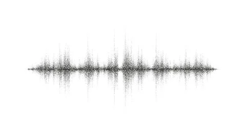 A dotted grainy gradient sound waves Illustrazione stock