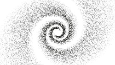 A dotted grainy gradient spiral flow Stock Illustration