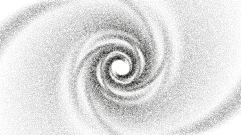 A dotted grainy gradient spiral flow Stockillustratie
