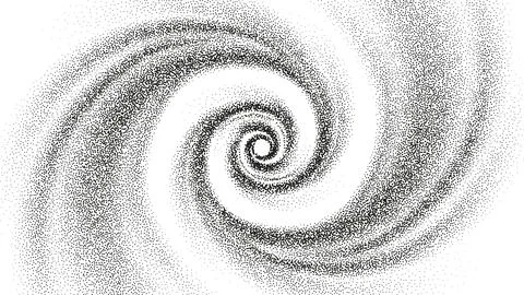 A dotted grainy gradient spiral flow Stock Illustration