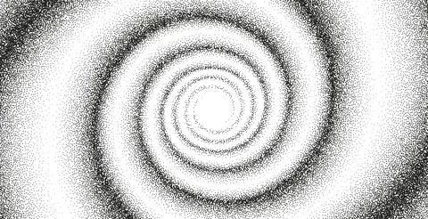 A dotted grainy gradient vortex flow Stock Illustration