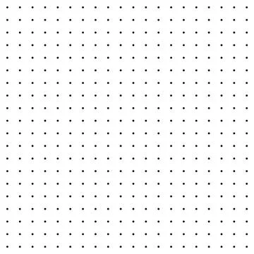 Dotted graph paper with grid. Polka dot pattern, geometric texture for Stock Illustration
