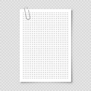 Dotted graph paper with grid. Polka dot pattern, geometric texture for Illustrazione stock