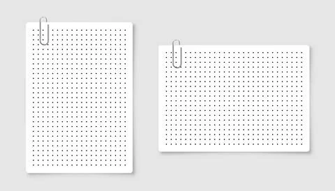 Dotted graph paper with grid. Polka dot pattern, geometric texture for Stock Illustration