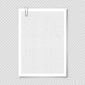 Dotted graph paper with grid. Polka dot pattern, geometric texture for Stock Illustration