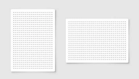 Dotted graph paper with grid. Polka dot pattern, geometric texture for Stock Illustration