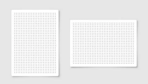 Dotted graph paper with grid. Polka dot pattern, geometric texture for Stock Illustration