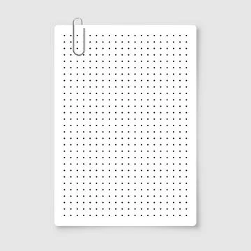 Dotted graph paper with grid. Polka dot pattern, geometric texture for Illustrazione stock