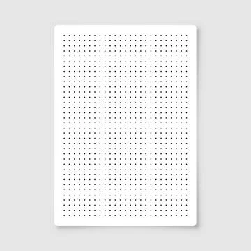 Dotted graph paper with grid. Polka dot pattern, geometric texture for Stock Illustration
