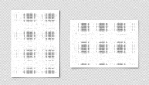 Dotted graph paper with grid. Polka dot pattern, geometric texture for Illustrazione stock