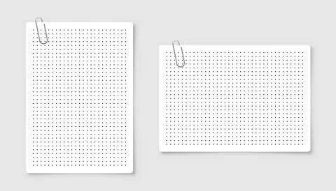 Dotted graph paper with grid. Polka dot pattern, geometric texture for Stock Illustration