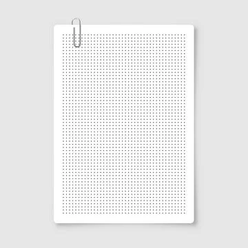 Dotted graph paper with grid. Polka dot pattern, geometric texture for Stock Illustration