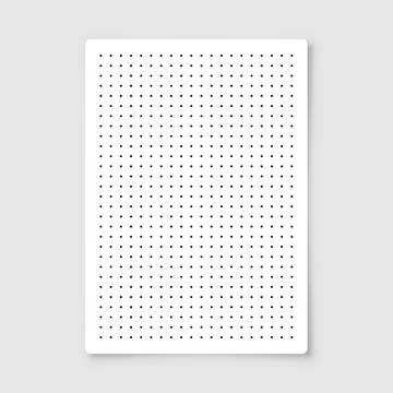 Dotted graph paper with grid. Polka dot pattern, geometric texture for Stock Illustration