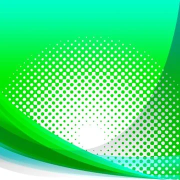 Dotted green wave background shows dotted pattern or abstract design Stock Illustration