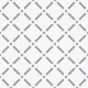 Dotted grid mesh pattern. Squares with circle nodes. (Seamless, repeatable) Stockillustratie