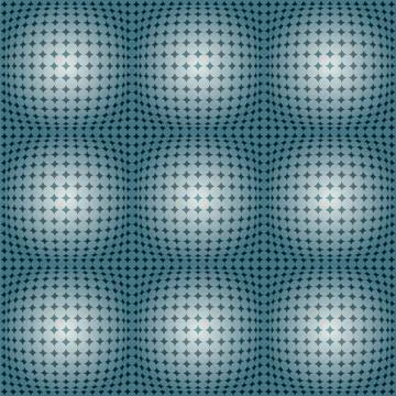 Dotted Grid With Spherical Shapes. 스톡 일러스트