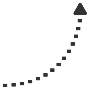 Dotted Growth Line Vector Icon Illustrazione stock