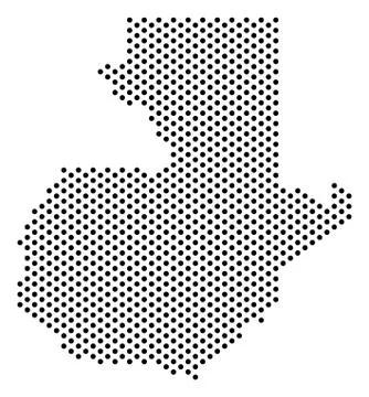 Dotted Guatemala Map Stock Illustration