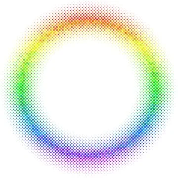 Dotted halftone background circle Illustrazione stock