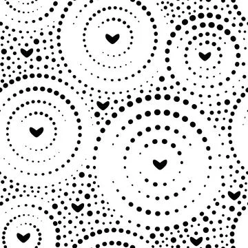 Dotted halftone circles, seamless pattern Stock Illustration