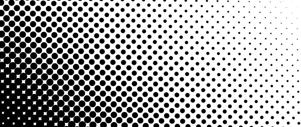 Dotted halftone diagonal texture. Fading polka dot tint gradient background Stock Illustration