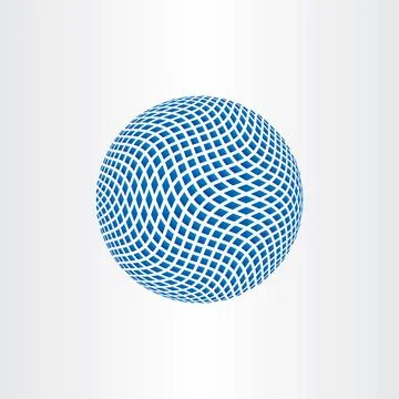 Dotted halftone globe earth icon vector Stock Illustration