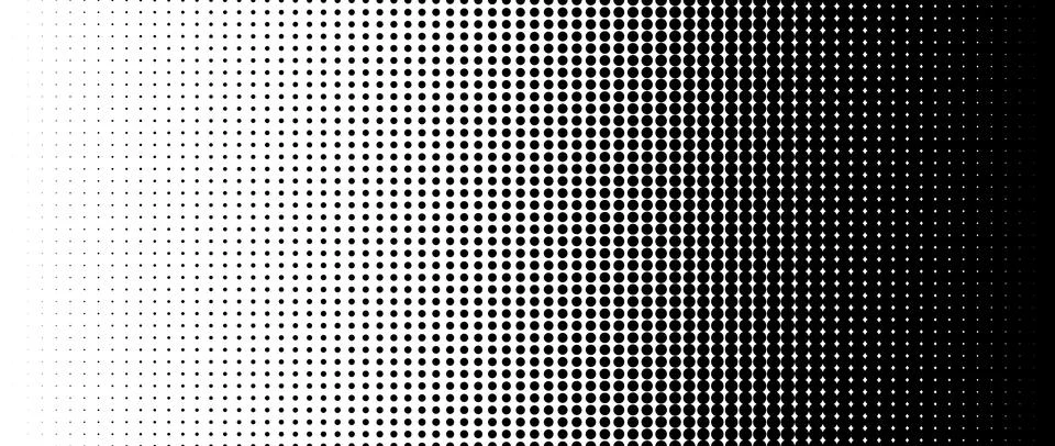 Dotted halftone gradient texture. Fading polka dot background. Repeating dots Stock Illustration