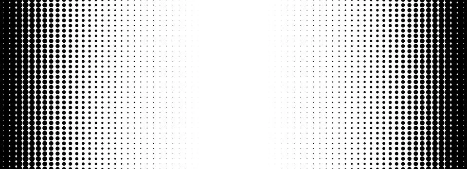 Dotted halftone gradient texture. Fading polka dot background. Repeated dots Stock Illustration