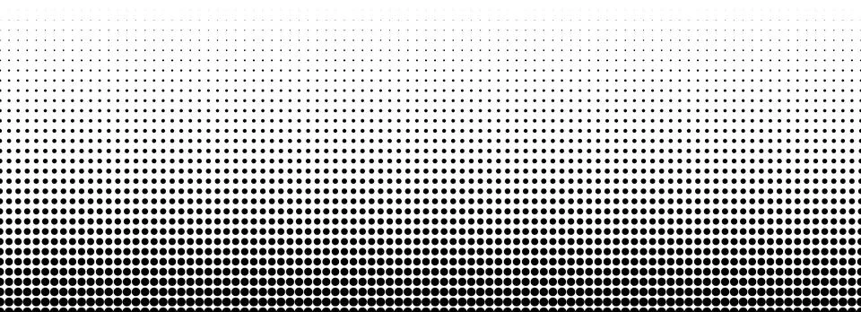 Dotted halftone gradient texture. Fading polka dot background. Repeated dots Stock Illustration