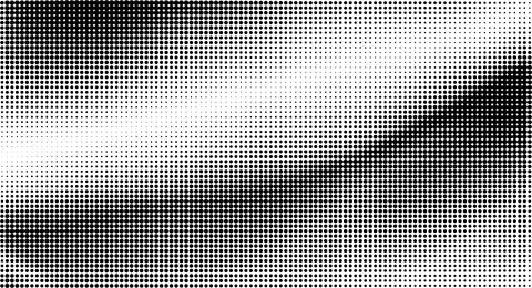 Dotted halftone gradient texture. Polka dot pattern with vintage grunge eff.. Stock Illustration