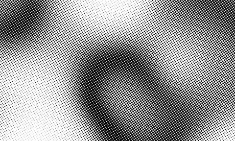Dotted halftone gradient texture. Vanishing polka dot background. Repeating dots Stock Illustration