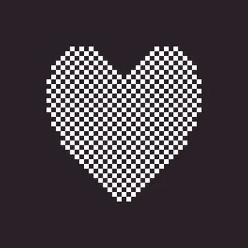 Dotted halftone heart icon Illustrazione stock