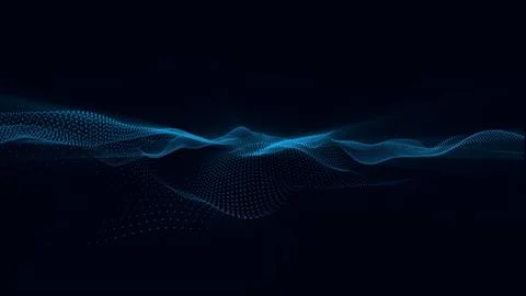 Dotted halftone waves. Abstract blue background with purple blue gradient w.. Stock Illustration