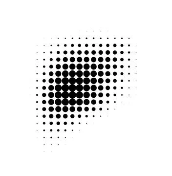 Dotted halftone waves. Abstract shapes, wave effect dotted gradient. Halftone Illustrazione stock