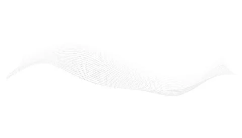 Dotted halftone waves. Flowing wavy lines pattern. Abstract liquid shapes, wave Illustrazione stock