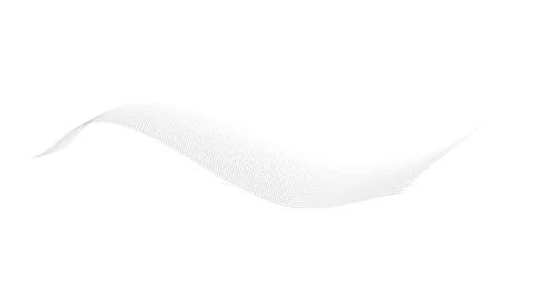 Dotted halftone waves. Flowing wavy lines pattern. Abstract liquid shapes, wave Illustrazione stock