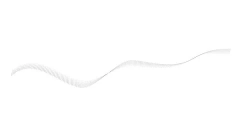 Dotted halftone waves. Flowing wavy lines pattern. Abstract liquid shapes, wave Stock Illustration