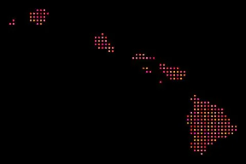 Dotted Havaii Islands Map イラスト素材